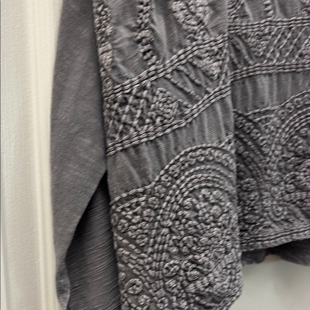 Gray Boho Embellished Blouse - Picture 3 of 6